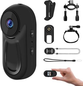 1080P Sports Action Camera, Wearable Body Cam, Portable Recorder with Magnetic Back Clip, Mini Camera with Audio and Video Recording, Camcorder for Traveling, Pet, Vlogging (No SD Card)