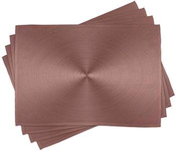 Copper Place Mats Set of 4 by Ambesonne Circle Copper Steel Texture Inspired Radial and Round Plaque with Shades Image Print Washable Placemats for Dining Room Kitchen Table Decoration Bronze