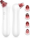 Pore Vacuum Blackhead Remover Vacuum Cleaner, Rechargeable Facial Suction Blackhead Extractor Tool with 4 Suction Holes 3 Modes, Facial Pore Cleaner Comes with 4 Needle Tools