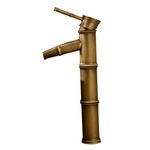 Tenlacum Home Waterfall Spout Single Handle Bathroom Sink Vessel Faucet Basin Mixer Taps,Bamboo-shaped Faucets Tall Body