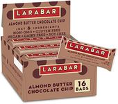 Larabar Gluten Free Bar, Almond Butter Chocolate Chip, 1.6 Ounce (16 Count), Whole Food Gluten Free Bars, Dairy Free Snacks