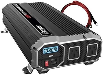 Energizer 2000 Watt Car Inverter, 12 Volt DC to 230 Volts AC Power Converter, w/ 2 USB Plug, Dual 230V Socket, Ideal Caravan & Car accessories for charging laptop, iPhone, iPad, tablet and more.