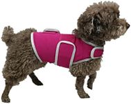 cattamao Dog Anxiety Relief Coat, Dog Anxiety Calming Vest Jacket for Thunderstorm,Travel, Fireworks,Vet Visits (Small, Rose)