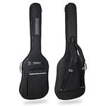 HOHIYO Bass Guitar Bag 0.35in/9mm Padding Waterproof Electric Bass Case, Electric Bass Gig Bag Backpack with Neck Protector Strap and Pockets, Adjustable Shoulder Strap