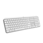 Logitech G MX Keys S Wireless Keyboard with Free Adobe Subscription, Low Profile, Fluid Precise Quiet Typing, Programmable Keys, Backlighting, Bluetooth, USB C - Pale Grey