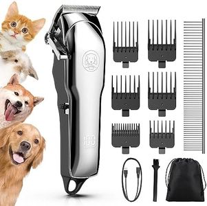 Beedove Dog Clippers Thick Hair, 7000RPM Professional Cordless Dog Grooming Kit Low Noise Rechargeable Cordless Pet Shaver with Stainless Steel Blade/Waterproof for Pets and Animals