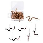 Worm Bass Fishing Lure Kit,Soft Pla