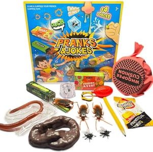 14 PCS Prank Stuff, Ultimate Pranks Scare Kit is Perfect for April Fools, Halloween, Christmas, Birthday Gifts, ranks Set, Practical Jokes and Pranks