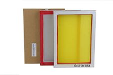 Aluminum Screen Printing Screens, Size 9 x 14 Inch Pre-Stretched Silk Screen Frame (110 White Mesh)