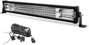 OEDRO LED Light Bar 22 Inch 520W 36400LM Quad-Rows Spot Flood Combo Led Lights Work Lights+Wiring Harness IP68 Grade Off Road Light 12V 24V Fit for Pickup Jeep SUV 4WD 4X4 ATV UTE Truck Tractor