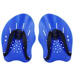 (Blue) - Gasher Contoured Swim Hand Paddles Swimming Training Paddles with Adjustable Straps Swimming Fins