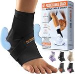 DR. BRACE ELITE Ankle Brace with strap (Black, XX-Large)