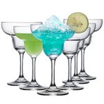 Ufrount Margarita Glasses Set of 6,Clear 8oz Martini Cocktail Glasses,Classic Diaquiri Glasses Elegant Martini Glassware for Martini,Mai Tai,Mojito,Paloma,Dessert,Mixed Drinks