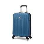 SWISSGEAR Chrome Hardside Spinner International Carry-On Luggage 20-Inch, Blue