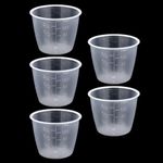 Rice Measuring Cup 5PCS Plastic Transparent Rice Measuring Cup 160 ml Rice Cooker Cup Small Laundry Measuring Cup Rice Cup Replacement for Rice and Dry Liquid Ingredient Measuring