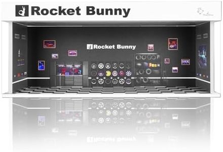 Saichotoy Display Case for Hot Wheels: Stackable Parking Garage for 1/64 Scale Matchbox Toy Car, FoamBoard Storage for Monster Trucks with LED Light and Acrylic Cover, 2025 Upgraded Rocket Bunny