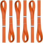 Soft Loop Tie Down Straps - 1,500 Load Capacity & 4,500 Lbs Breaking Strength - 6 Pack - Loops for Securing ATV, UTV, Motorcycles, Scooters, Dirt Bikes, Lawn & Garden Equipment - by AUGO