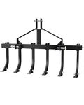 Chisel Plow Scarifier, Plow Scarifier Implement, Detachable Cultivator with 6 Scarifier Shank, 3 Point Scarifier for CAT-0 & CAT-1