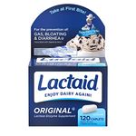 Lactaid Original Strength Lactose Intolerance Relief Caplets with Natural Lactase Enzyme, Dietary Supplement to Help Prevent Gas, Bloating & Diarrhea Due to Lactose Sensitivity, 120 ct.