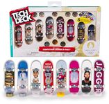 Tech Deck, Competition Legends 8-Pack Fingerboards with Cards, Olympic Games Paris 2024, Customisable Mini Skateboards, Kids’ Toys for Ages 6 and up