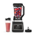 Ninja 2-in-1 Blender with 3 Automatic Programs; Blend, Max Blend, Crush, and 4 Manual Settings, 2.1L Jug & 700ml Cup, 1200W, Dishwasher Safe Parts, Auto-iQ, Black BN750UK