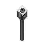 SpeTool Carbide Insert 90 Degree V Groove Router Bit 1/4 Inch Shank Single Flute CNC Wood Engraving Router Bits Woodworking Chamfer Carving Tool