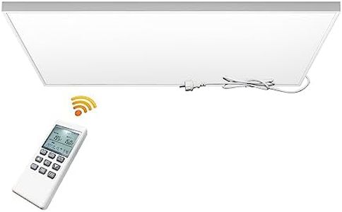 Calefacción infrarroja, montaje en techo con termostato, control remoto, 660 vatios, calefacción de techo, infrarrojos, calefacción eléctrica, panel calefactor, protección contra sobrecalentamiento,