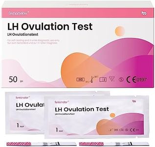 Femometer Tests d'Ovulation, 50 LH OPK, Test Sensibles Prédictif de Fertilité, Résultats Précis avec App Reconnaissant les Résultats de Test