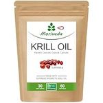 MoriVeda® - Superba Krill Oil Capsules (Different Package Sizes) - Premium Krill Oil with Omega 3,6,9, esterified astaxanthin, phospholipids, Choline, vitamine E (1x60 Softgels)