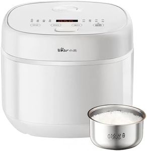 New Stainless Steel Rice Cooker, 0-Coating 316L Stainless Steel Inner Pot, 8 Cooking Functions, 24H Delay Timer & Keep Warm, 3 Liters, Cream White (w/English Manual & Sticker)