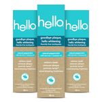 Hello Goodbye Plaque-hello Whitening Toothpaste, Fluoride Free, Vegan & sls Free, Natural Peppermint with Tea Tree & Coconut Oil, 98ml, Pack of 3, Amazon Exclusive