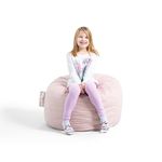 Big Joe Fuf Small Foam Filled Bean Bag Chair, Desert Rose Plush, Soft Polyester, 2 feet