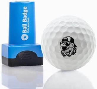 Ball Badge - Golf Ball Stamp, (The America Series) Self-Inking Golf Ball Stamper, Golf Ball Marker, Reusable Golf Ball Marking Tool to Identify Golf Balls - (Bald Eagle Trucker Hat)