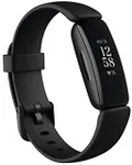 Fitbit Inspire 2 Health & Fitness Tracker with a Free 1-Year Fitbit Premium Trial, 24/7 Heart Rate, Black/Black, One Size (S & L Bands Included)