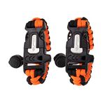 PARACORD PLANET – Survival Paracord Bracelet (2 Pack) – Adjustable Strap – Safety Features for Outdoor Activities – Loud Whistle, Fire Starter, Scraper for Cutting – Fishing, Camping, Hunting