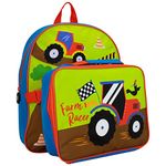 Harry Bear Kids Backpack and Lunchbag Set Multicoloured Tractor