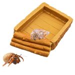 Hermit Crab Water Tank, Resin Hermit Crab Water Pool, Hermit Crab Habitat, Hermit Crab Supplies, Aquarium Tank Cage Accessories for Small to Medium Hermit Crab