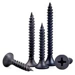 MHS Metal Different Sizes Drywall Screws in 1 Box (Pack of 200, Black)