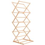 Wooden Clothes Airer, Collapsible Folding Clothes Horse, Adjustable Indoor Laundry Drying Rack, Portable Rustproof Wooden Airer Laundry Dryer Racks, Extendable Tower Clothes Airer Space Saving