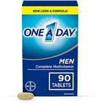 One A Day Multivitamin for Men - Daily Vitamins For Men - Men's Multivitamin With Vitamin A, Vitamin C, Vitamin D and Zinc for Immune Support, Vitamin E, B12, Magnesium, Lycopene Calcium, 90 tablets