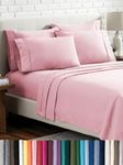 Queen Sheet Set - 6 Piece Set - Hotel Luxury Bed Sheets - Ultra Soft - Deep Pockets - Easy Fit - Cooling & Breathable Sheets - No Wrinkles - Cozy - Light Pink - Queen Sheets - 6 PC