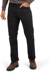 Weatherproof Vintage Fleece Lined Pants - Men's Regular Fit Fleeced Lined Canvas Pants for Mens, Black, 38W x 30L