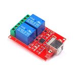 xcluma 5V USB Control Switch 2 Channel Relay Module Computer PC