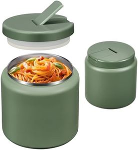 BOSEDSANG 26oz Soup Thermo for Hot Food Kids with Buckle Lid Insulated Vacuum Food Jar Wide Mouth Leakproof Stainless Steel Lunch Container (Green)