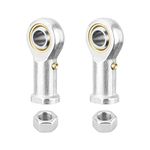 HiPicco PHSB8 Rod End Bearing, 2pcs 1/2-inch Bore Pre-Lubricated 1/2-20 Female Thread Right Hand Heim Joint with Jam Nuts