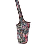 Shiwaki Yoga Mat Bag with Large Size Pocket and Zipper Pocket, Fit Most Size Mats Yoga, Yoga Bags and Carriers for Women - Cashew flower pattern