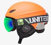 Phantom Helmet with Audio and Snow Supra Goggle (Orange, Small)