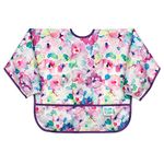 Bumkins Sleeved Bib / Baby Bib / Toddler Bib / Smock, Waterproof, Washable, Stain and Odor Resistant, 6-24 Months - Watercolor