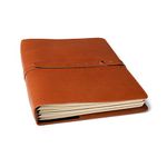 Theodore Large Top Grain Leather Legacy Journal or Recipe Notebook Cover. Elastic Holds 4 Blank Notebooks, Large Sketchbook 8.5"x11", Moleskine Notebooks XXL. Ringless Portfolio