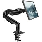 HUANUO Single Monitor Mount, 13 to 32 Inch Design Monitor Arm, Adjustable Stand, Vesa Mount with Clamp and Grommet Base - Fits 4.4 to 19.8lbs LCD Computer Monitors